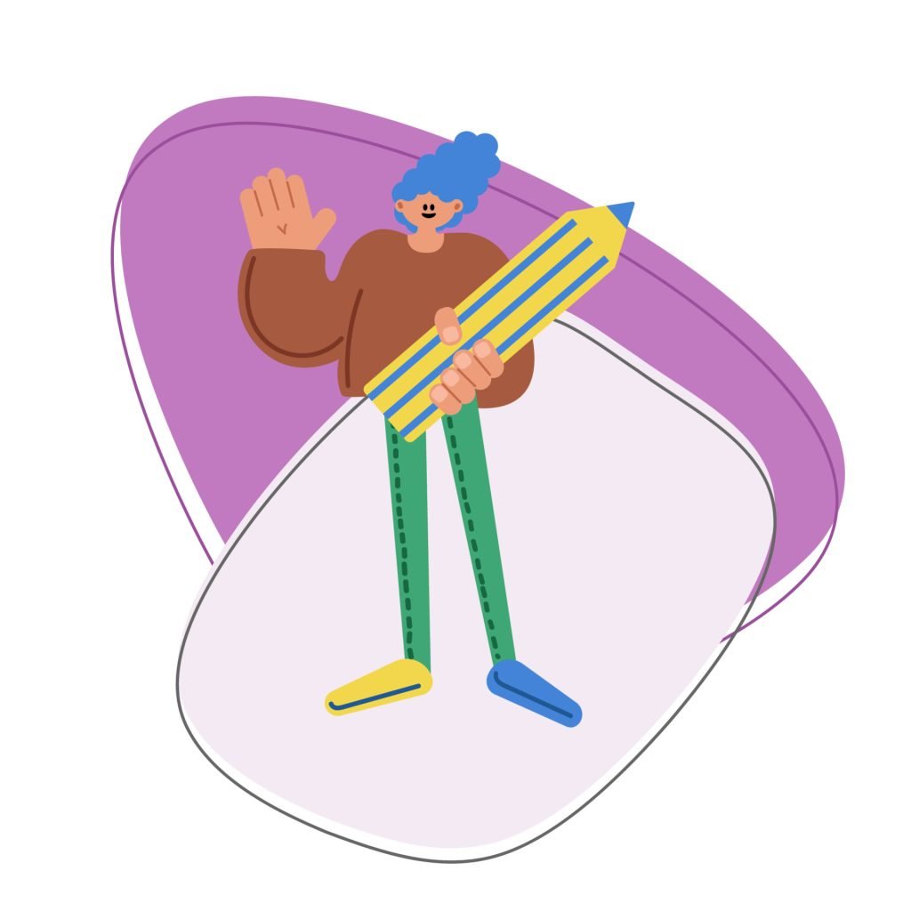 vecteezy student with a large pencil young person holding pencil 23074119